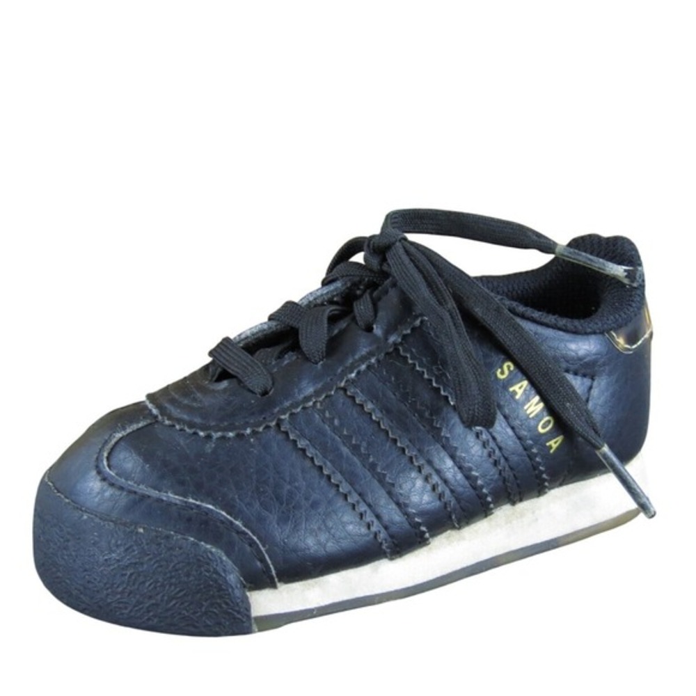adidas Boys Sneaker Samoa Sz T 5.5 Medium Black Synthetic Lace Up